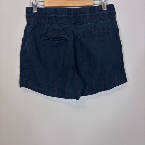 Athleta Black Cabo 4" Linen Pull On Shorts Size 6 - Picture 2 of 4